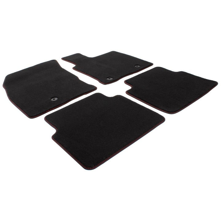 Tappetini in velluto anteriori e posteriori Ford Kuga 2020+ cuciture rosse