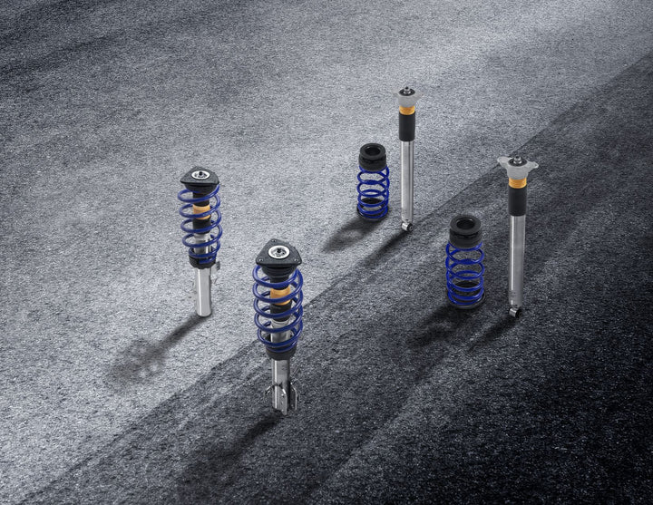 Originale Ford Fiesta® Kit di sospensione coilover In acciaio inox con molle verniciate a polvere in colore blu Ultramarine