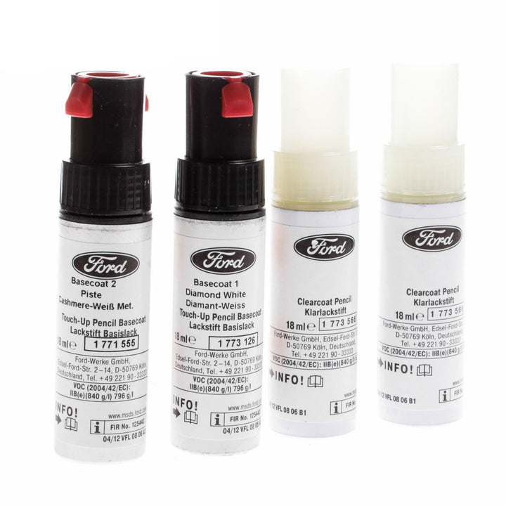 Penne ritocco carrozzeria Ford 9ml in Bianco Cashmere Met. 2595111 (codice colore: 8NJE5ZA)